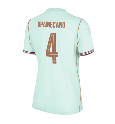Francie Dayot Upamecano #4 Venkovní Dres pro Dámské MS 2026 Krátký Rukáv Francie Dayot Upamecano #4 Venkovní Dres pro Dámské MS 2026 Krátký Rukáv